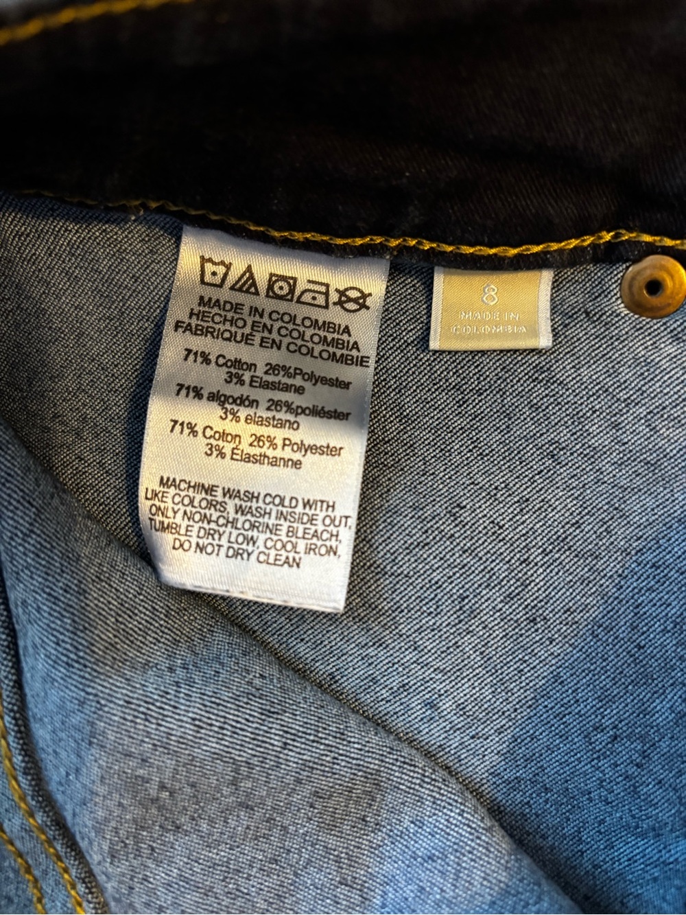 Michael Kors Navy Flare Wide-Leg Jeans - Picture 7 of 7